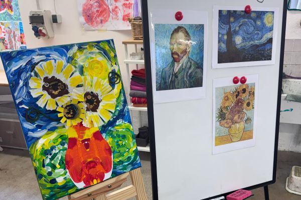 selbst gestaltetes Van Gogh Sonnenblumenbild