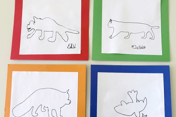 Ein-Linien-Zeichnung nach Picasso